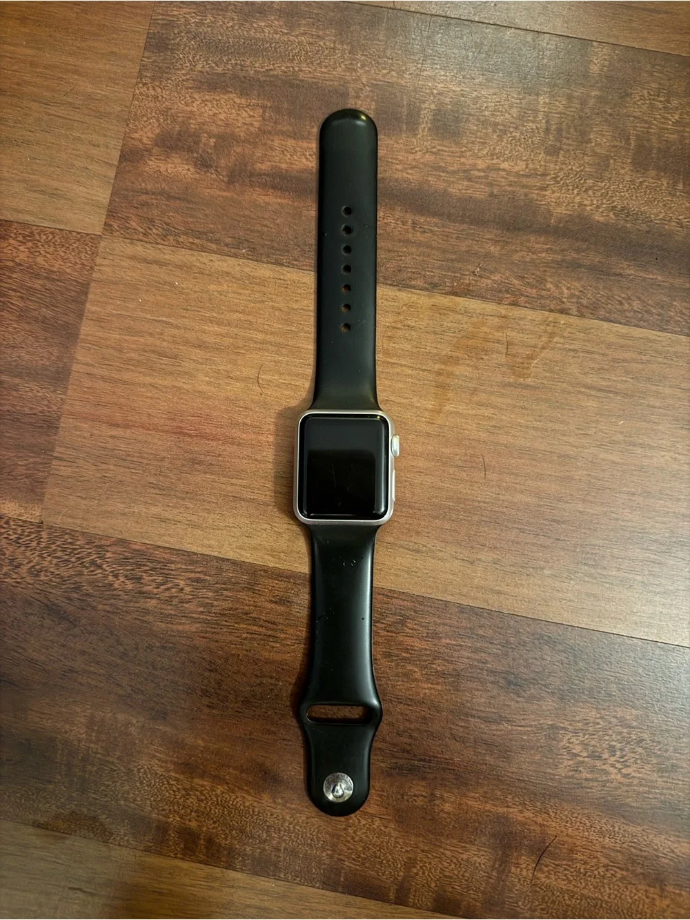 Apple Watch Series 1 38MM Silver Case with Black Sport Band